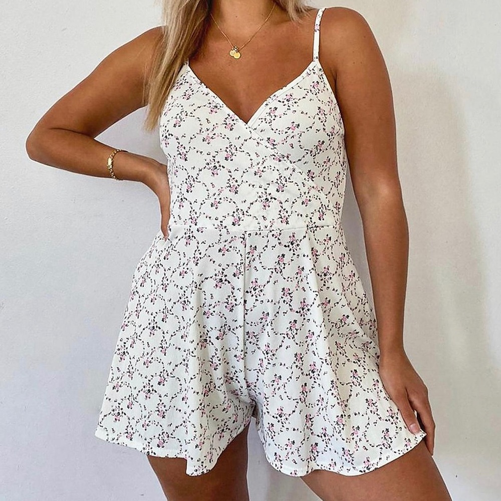Floral Print Flippy Romper